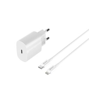 Devia sieninis įkroviklis Rocket PD 20W 1x USB-C baltas + laidas USB-C - Lightning - Image 4
