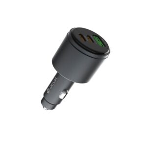 Devia automobilinis įkroviklis Extreme Metal PD QC 116W 1x USB 2x USB-C juodas