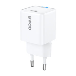 BWOO GaN PD sieninis įkroviklis 30W 1x USB-C jungtis 1A baltas