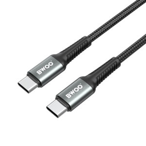 BWOO Pintas laidas USB-C - USB-C 2m 60W juodas - Image 3