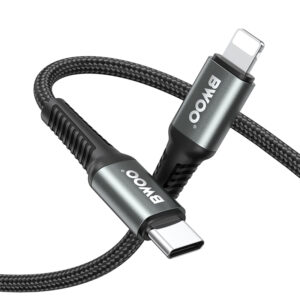 BWOO Pintas laidas USB-C – Lightning 3m 30W juodas - Image 2