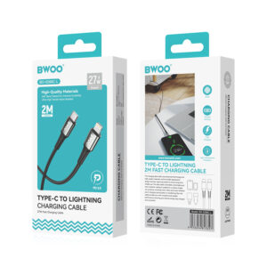 BWOO Pintas laidas USB-C – Lightning 3m 30W juodas - Image 4