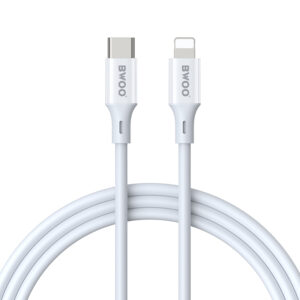 BWOO USB-C – Lightning laidas 2m 27W ABS + TPE baltas