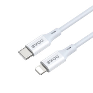 BWOO USB-C – Lightning laidas 2m 27W ABS + TPE baltas - Image 2