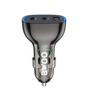 BWOO PD automobilinis įkroviklis 2x USB-C jungtis + USB-A 68W juodas - Image 2