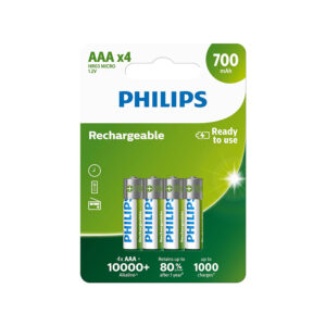 PHILIPS įkraunama baterija AAA NiMH 700mAh, 4 vnt. rinkinys