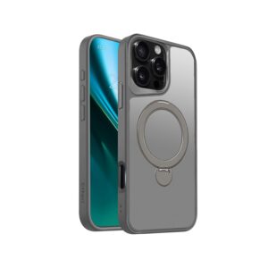 Etteri Matt Mag Ring dėklas, skirtas Apple iPhone 17 Pro / 18 Pro, pilkas
