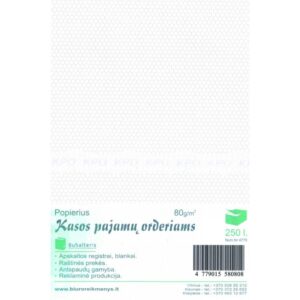 Popierius kasos pajamų orderiams, A4 - Image 1
