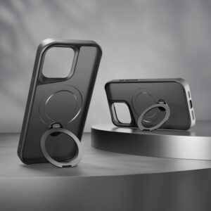 Etteri Matt Mag Ring dėklas, skirtas Apple iPhone 12 / 12 Pro 6,1" juodas - Image 5