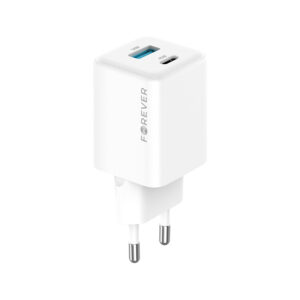 Forever TC-08-45AC GaN PD QC įkroviklis 1x USB-C 1x USB 45W baltas - Image 2