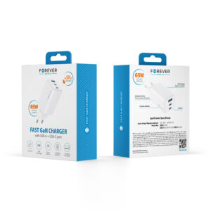 Forever TC-08-65ACC GaN PD QC įkroviklis 2x USB-C 1x USB 65W baltas - Image 7