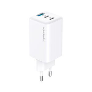 Forever TC-08-65ACC GaN PD QC įkroviklis 2x USB-C 1x USB 65W baltas - Image 2