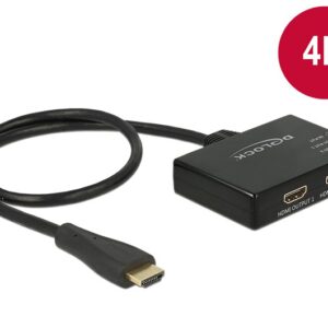 DeLOCK 87700 vaizdo signalų daliklis HDMI 2x HDMI - Image 2
