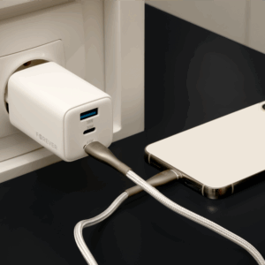 Forever TC-08-65ACC GaN PD QC įkroviklis 2x USB-C 1x USB 65W baltas - Image 6