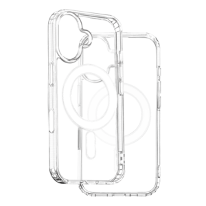 „Anti Shock“ 1,5 mm „Mag“ dėklas, skirtas „Apple iPhone 16“ 6,1" skaidrus, didelė anga + mygtukas