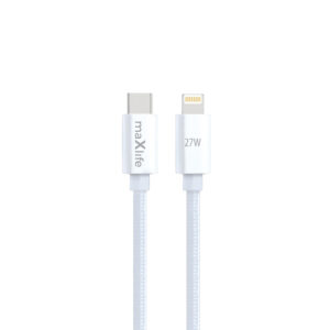 Maxlife MXUC-12 laidas USB-C - Lightning 2,0 m 27W baltas