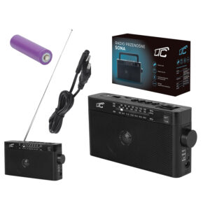LTC nešiojamas radijo imtuvas SONA, Bluetooth, USB, TF, juodas - Image 3