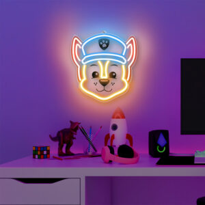 Pakabinama neoninė LED Paw Patrol iškaba ant organinio stiklo – Chase OW-130346 - Image 3