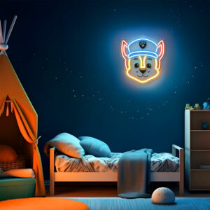 Pakabinama neoninė LED Paw Patrol iškaba ant organinio stiklo – Chase OW-130346 - Image 4