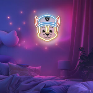 Pakabinama neoninė LED Paw Patrol iškaba ant organinio stiklo – Chase OW-130346 - Image 6