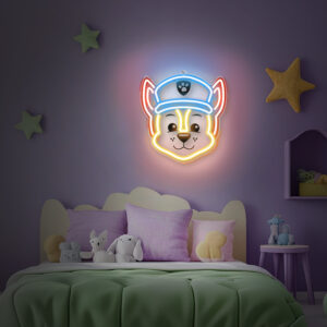 Pakabinama neoninė LED Paw Patrol iškaba ant organinio stiklo – Chase OW-130346 - Image 7