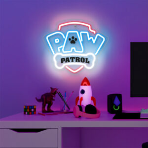Pakabinamas neoninis LED Paw Patrol šviestuvas ant organinio stiklo - Logotipas OW-130146 - Image 3