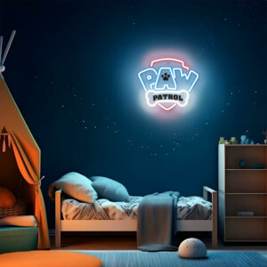 Pakabinamas neoninis LED Paw Patrol šviestuvas ant organinio stiklo - Logotipas OW-130146 - Image 4