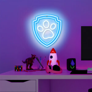 Pakabinama neoninė LED Paw Patrol iškaba ant organinio stiklo – Paw OW-130246 - Image 3