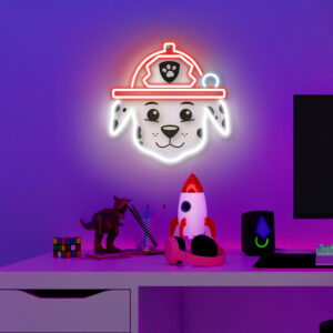 Pakabinamas neoninis LED Paw Patrol šviestuvas ant organinio stiklo – Marshall OW-130646 - Image 3
