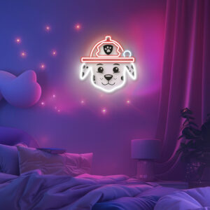Pakabinamas neoninis LED Paw Patrol šviestuvas ant organinio stiklo – Marshall OW-130646 - Image 6