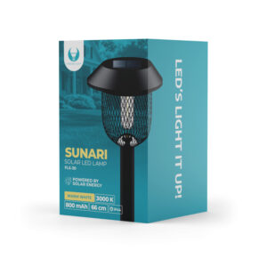 Forever Light saulės energija įkraunamas LED šviestuvas su plieniniu stulpu SUNARI FLS-30 juodas - Image 6