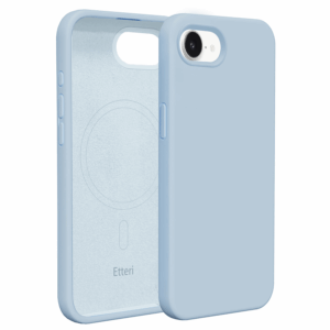 Etteri silikoninis Mag dėklas, skirtas Apple iPhone 16e / 17e, šviesiai mėlynas
