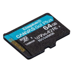 Kingston atminties kortelė 64GB microSDXC Canvas Go Plus Gen4 200MB/s A2 U3 V30 - Image 2