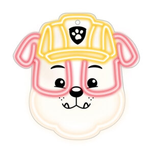 Pakabinamas neoninis LED Paw Patrol šviestuvas ant organinio stiklo - Rubble OW-130446