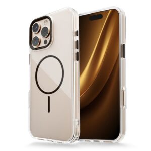 Skaidrus plonas Mag dėklas, skirtas Apple iPhone 17 Air 6,6" juodas