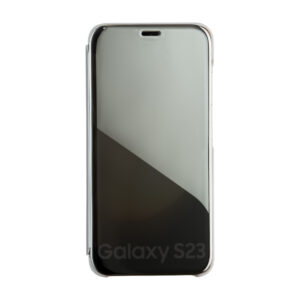 „Fold Mirror View“ dėklas, skirtas Samsung Galaxy A14 4G / A14 5G, sidabrinis - Image 2