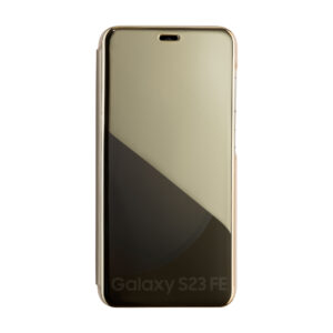 „Fold Mirror View“ dėklas, skirtas „Samsung Galaxy A14 4G / A14 5G“, auksinės spalvos - Image 2