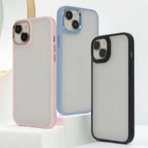 Elegantiškas matinis „Satin“ dėklas, skirtas Apple iPhone 15 Pro 6,1" rožinis - Image 4