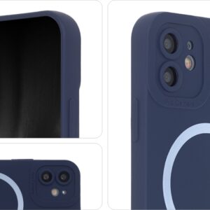 Minkštas silikoninis „Mag“ dėklas, skirtas Apple iPhone 15 Plus 6,7" tamsiai mėlynas - Image 3