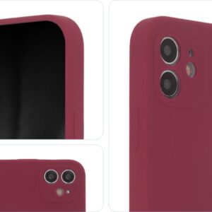 „Soft Touch“ Mag dėklas, skirtas Apple iPhone 12 6,1" bordo spalvos - Image 3