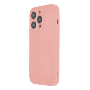 „Soft Touch“ Mag dėklas, skirtas Apple iPhone 15 Plus 6,7", pastelinės rožinės spalvos