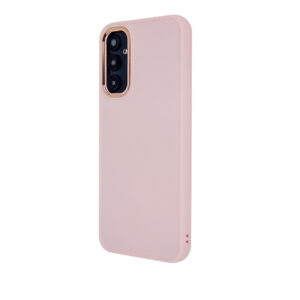 Elegantiškas satino dėklas, skirtas Apple iPhone 15 Plus 6,7" rožinis