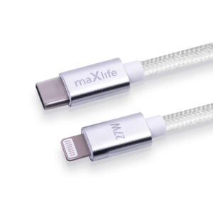 Maxlife MXUC-12 laidas USB-C – Lightning 1,0 m 27W baltas - Image 2