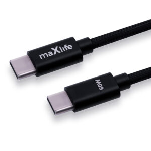 Maxlife MXUC-12 laidas USB-C - USB-C 1,0 m 60W juodas - Image 2