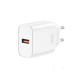 XO sieninis įkroviklis CE33 QC 18W 1x USB baltas