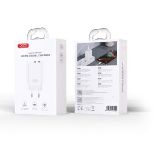 XO sieninis įkroviklis CE34 2x USB 2,4A baltas + microUSB laidas - Image 2