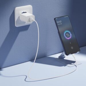 XO sieninis įkroviklis CE33 QC 18W 1x USB baltas + laidas USB-C - Image 3