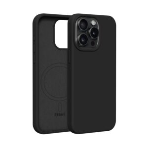 Etteri silikoninis Mag dėklas, skirtas Apple iPhone 12 / 12 Pro 6,1" juodas
