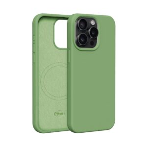 Etteri silikoninis Mag dėklas, skirtas Apple iPhone 12 / 12 Pro 6,1" šviesiai žalias