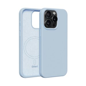 Etteri silikoninis Mag dėklas, skirtas Apple iPhone 15 Pro 6,1", šviesiai mėlynas